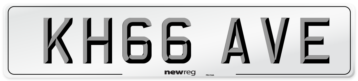 KH66 AVE Number Plate from New Reg